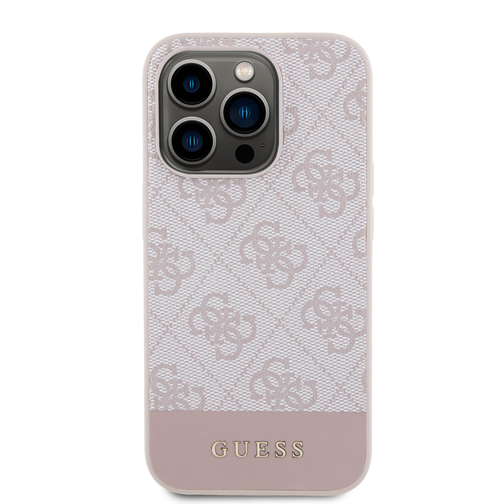 Deksel for Apple iPhone 15 Pro, Guess, 4G Stripe, Rosa