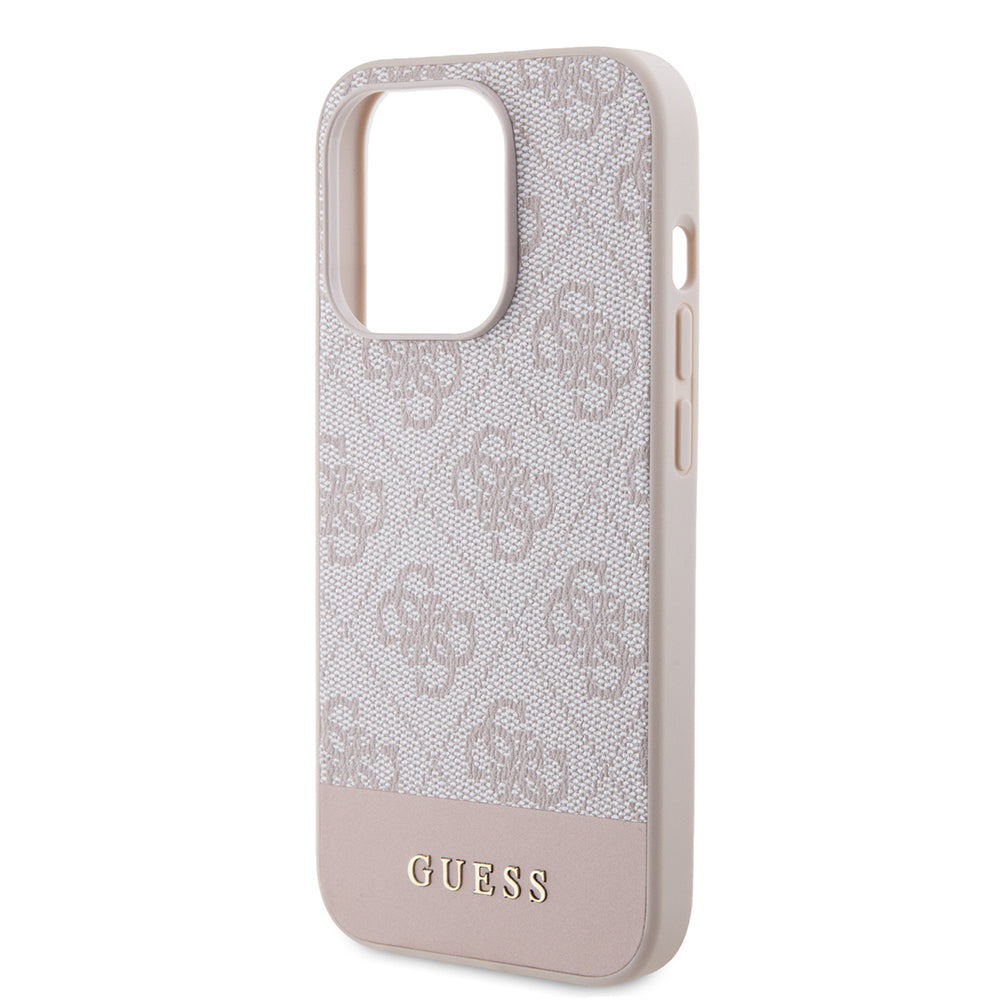 Deksel for Apple iPhone 15 Pro, Guess, 4G Stripe, Rosa