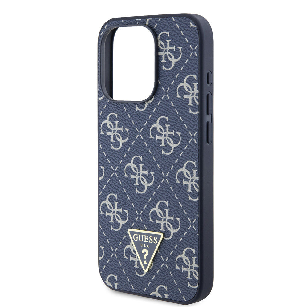 Deksel for Apple iPhone 15 Pro, Guess, 4G Triangle Logo, Blå