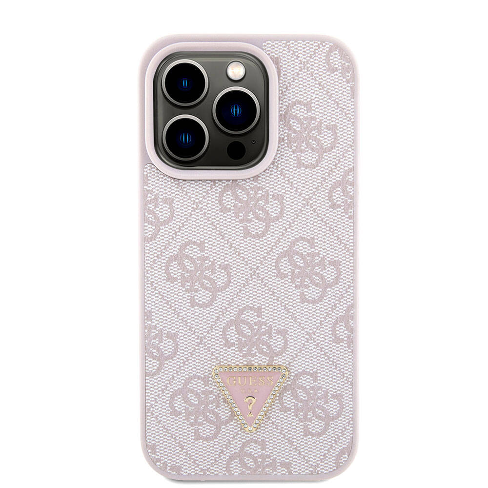 Deksel for Apple iPhone 15 Pro, Guess, Crossbody 4G Metal Logo, Rosa