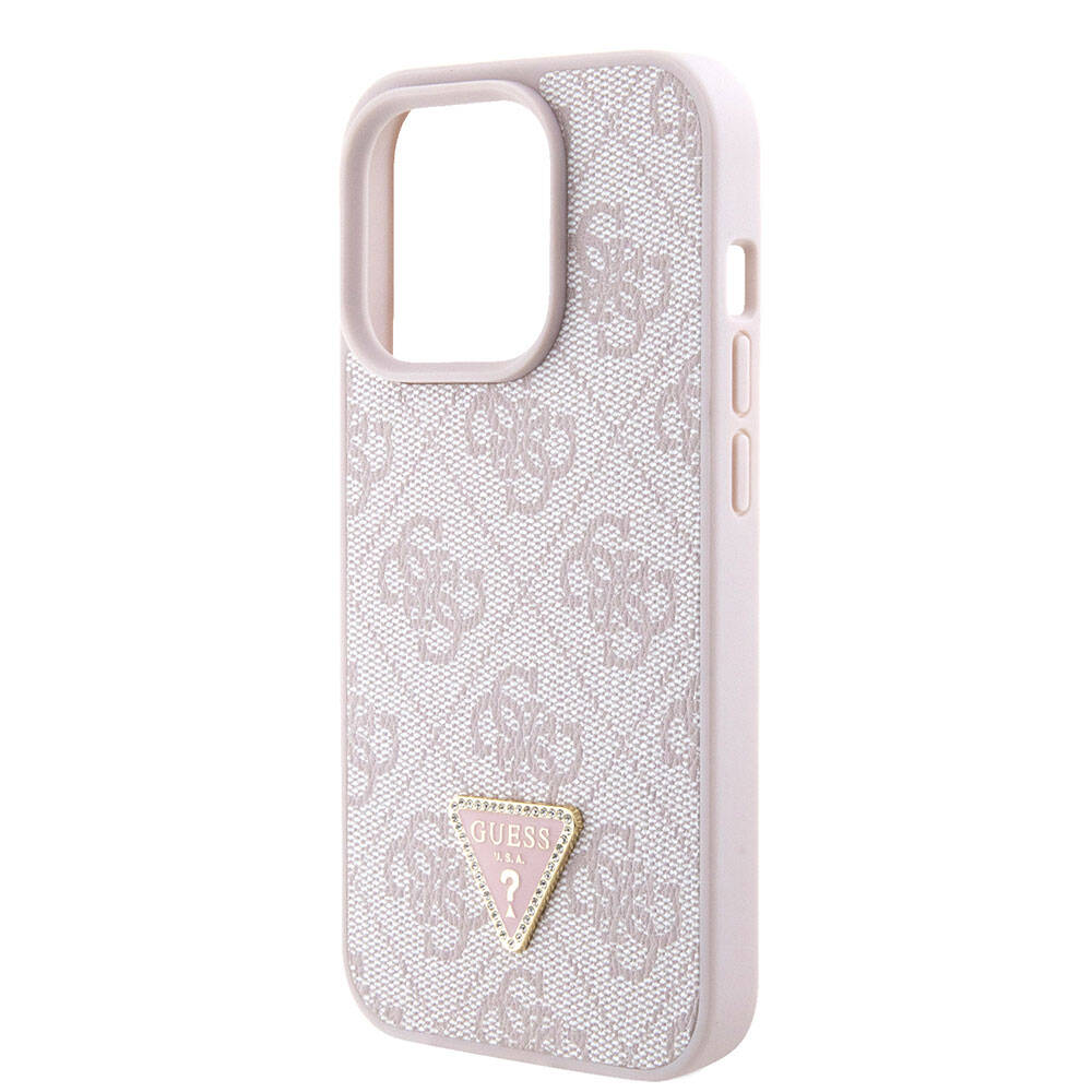 Deksel for Apple iPhone 15 Pro, Guess, Crossbody 4G Metal Logo, Rosa