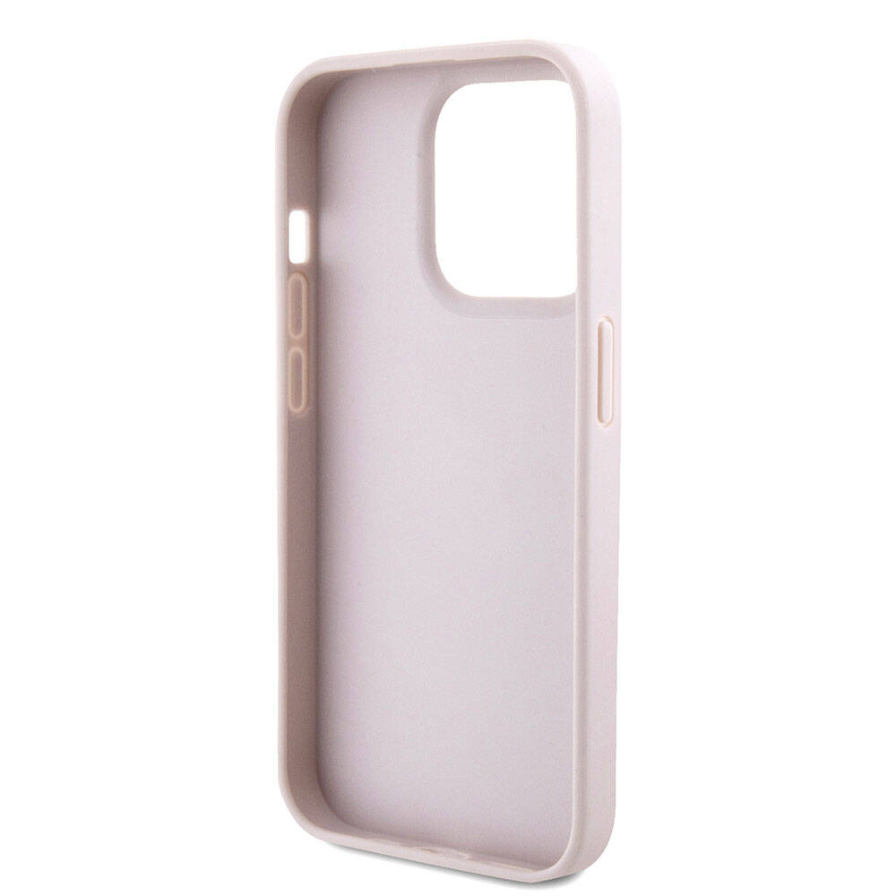 Deksel for Apple iPhone 15 Pro, Guess, Crossbody 4G Metal Logo, Rosa