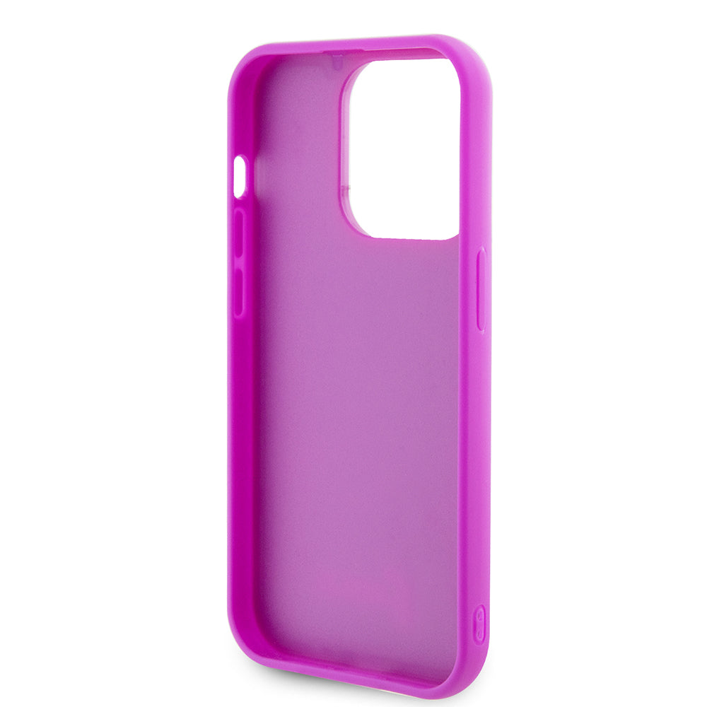 Deksel for Apple iPhone 15 Pro, Guess, Disco Metal Script, Fuchsia