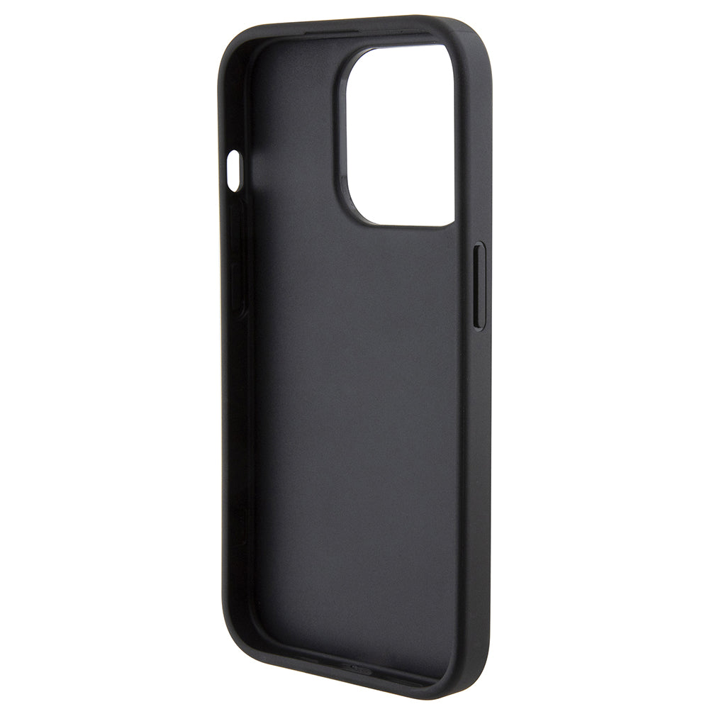 Deksel for Apple iPhone 15 Pro, Karl Lagerfeld, Diagonal Quilted K Pattern, Svart