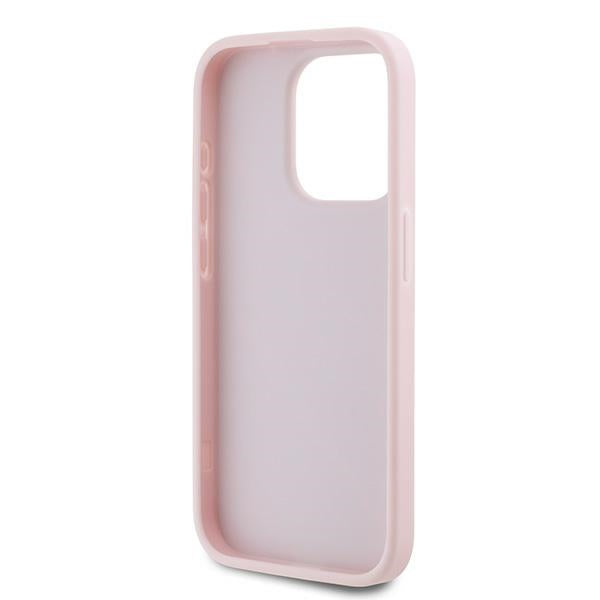 Deksel for Apple iPhone 15 Pro, Karl Lagerfeld, Diagonal Quilted Script, Rosa
