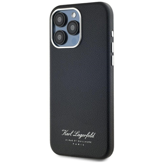 Deksel for Apple iPhone 15 Pro, Karl Lagerfeld, Grained Hotel RSG, Svart