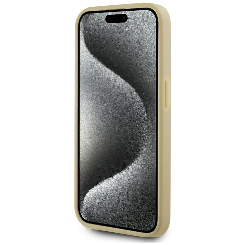 Deksel for Apple iPhone 15 Pro, Karl Lagerfeld, Metal Signature, Gull