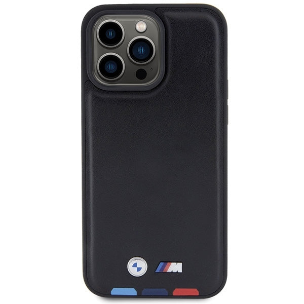 Deksel for Apple iPhone 15 Pro Max, BMW, Stamp Tricolor, Svart