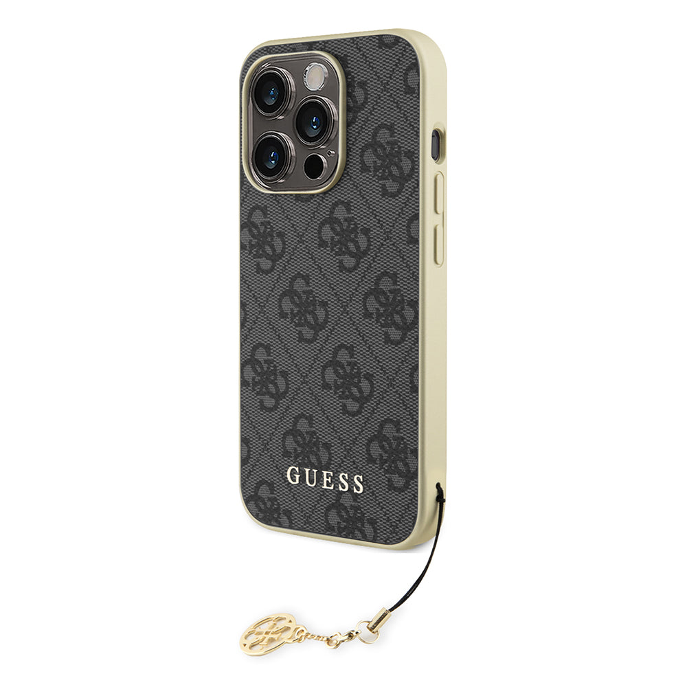 Deksel for Apple iPhone 15 Pro Max, Guess, 4G Charm, Grå
