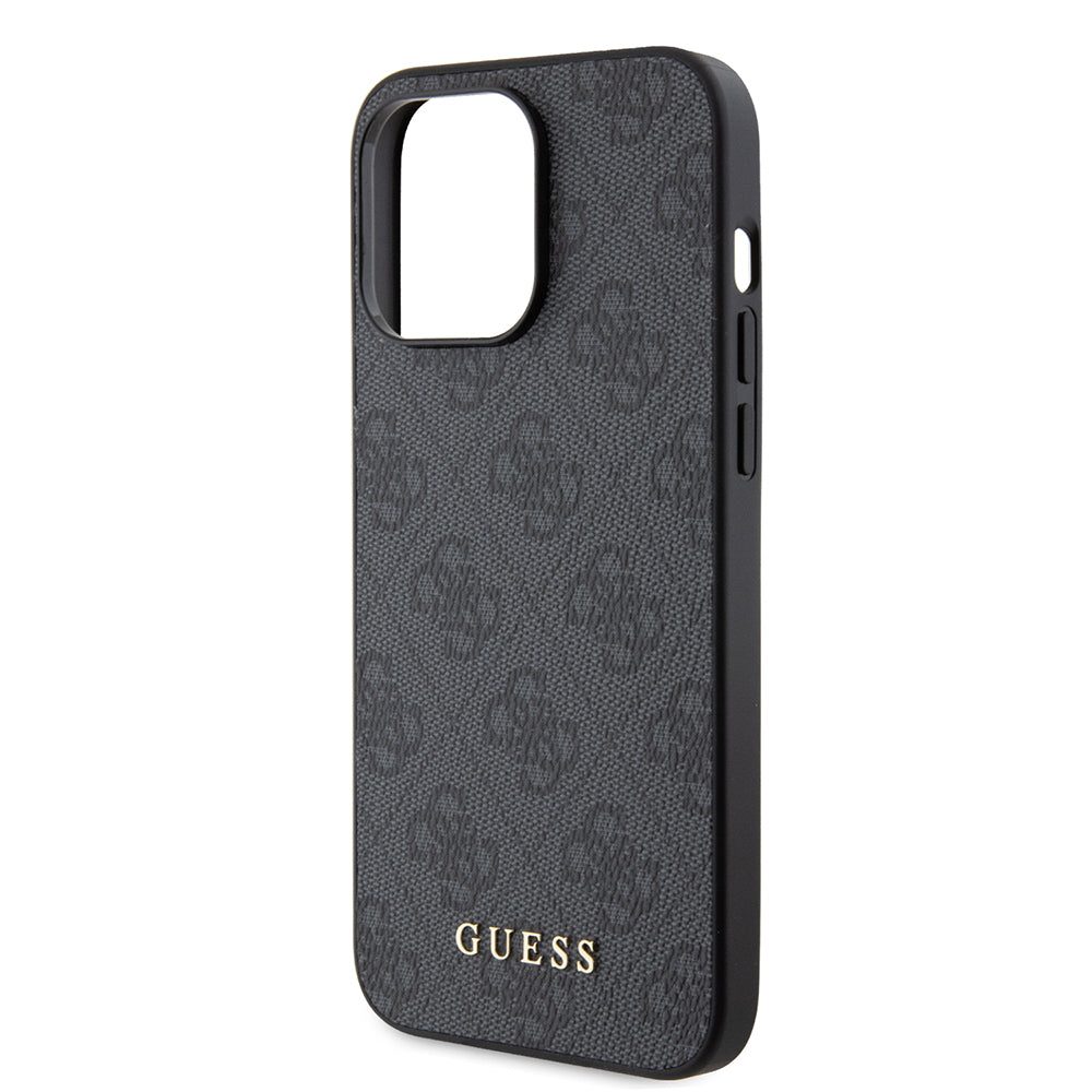 Deksel for Apple iPhone 15 Pro Max, Guess, 4G Metal Gold Logo, Grå