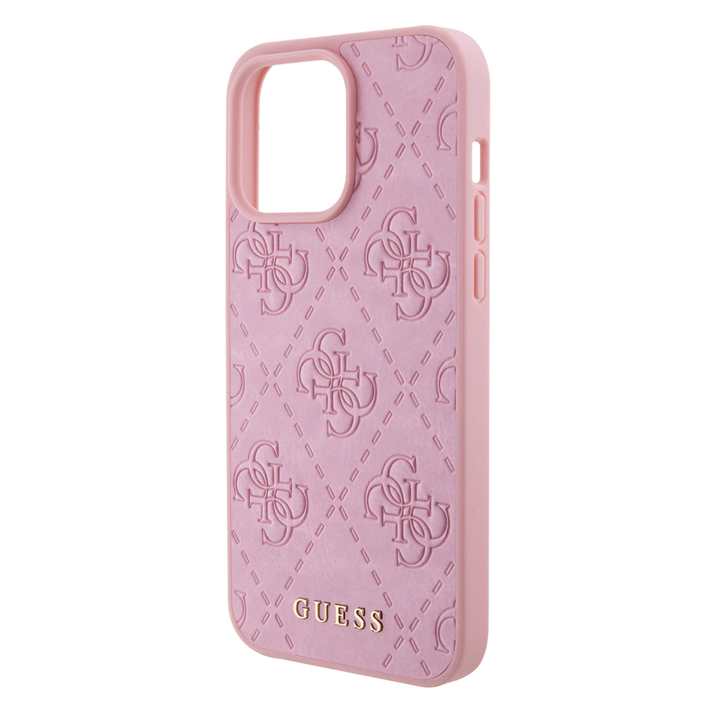 Deksel for Apple iPhone 15 Pro Max, Guess, 4G Stamped, Rosa
