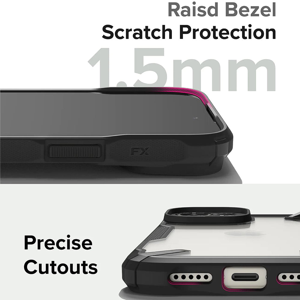 Deksel for Apple iPhone 15, Ringke, Fusion X, Svart