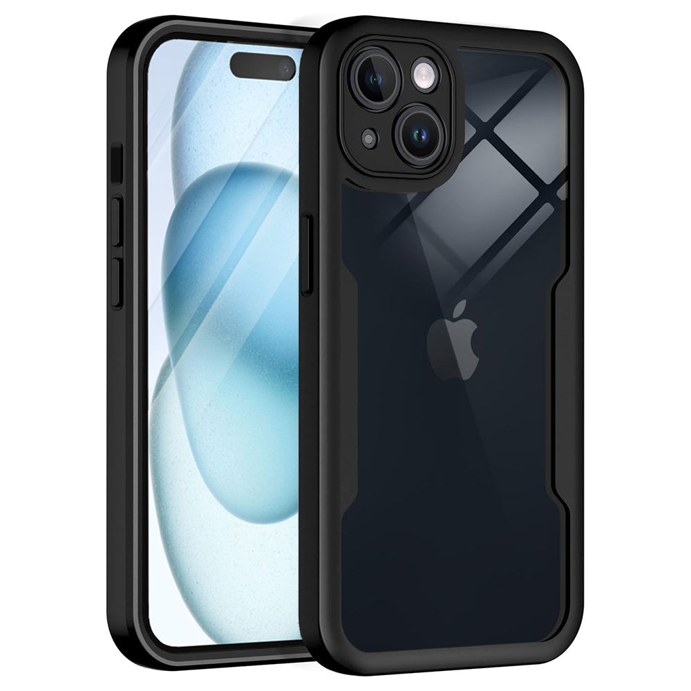 Deksel for Apple iPhone 15, Techsuit, ColorVerse 360, Svart