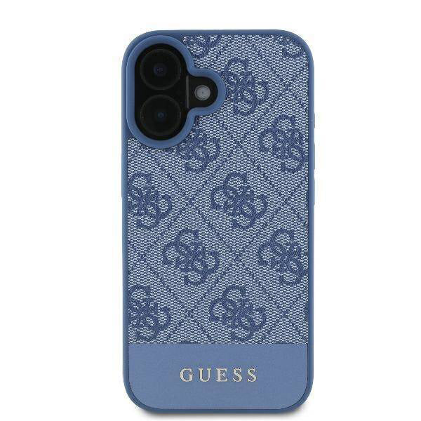Deksel for Apple iPhone 16, Guess, 4G Bottom Stripe, Blå
