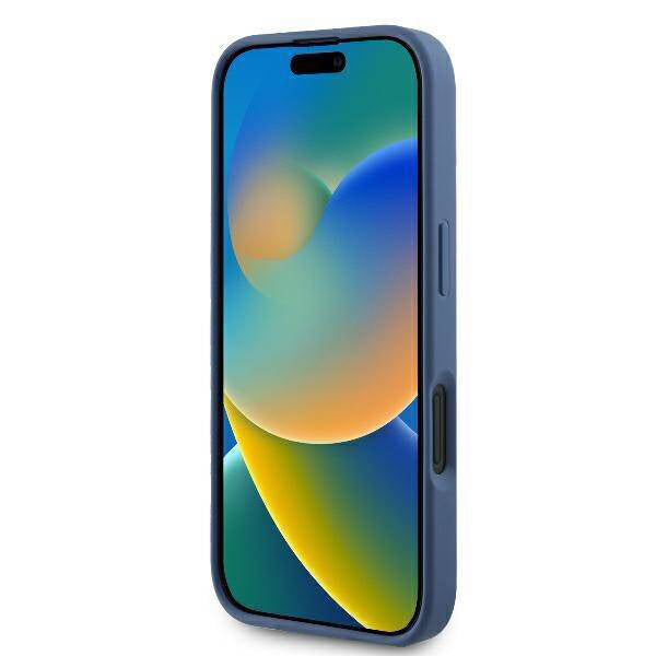 Deksel for Apple iPhone 16, Guess, 4G Bottom Stripe, Blå