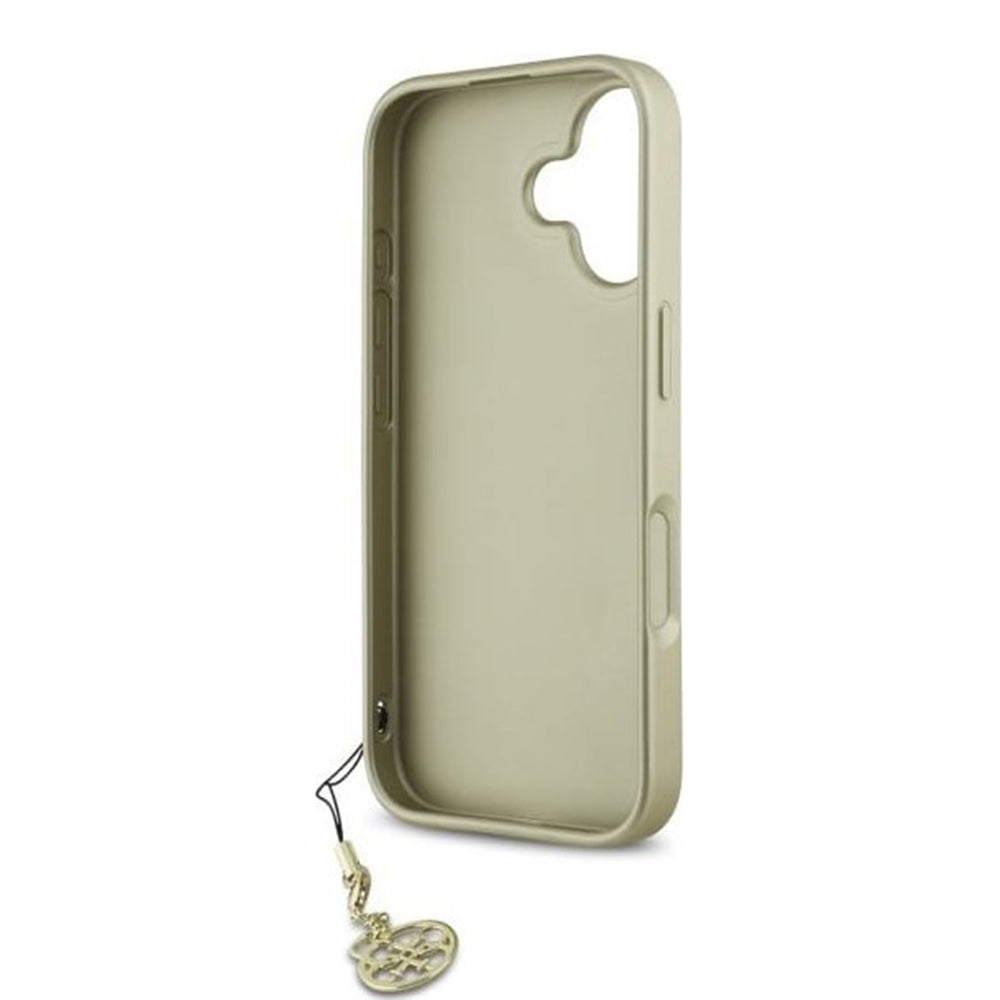 Deksel for Apple iPhone 16, Guess, 4G Charm, Svart