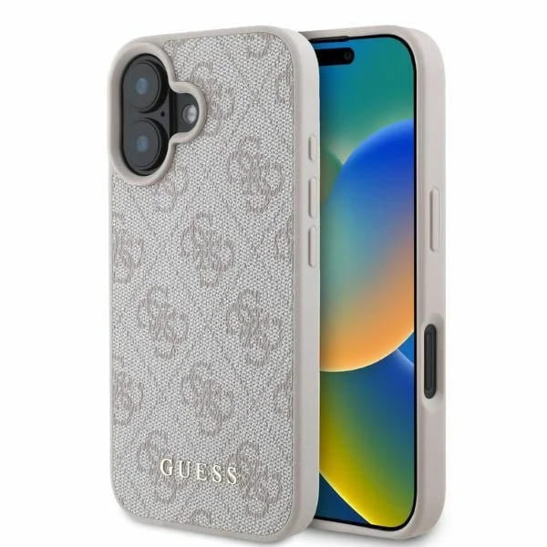 Deksel for Apple iPhone 16, Guess, 4G Classic, Rosa