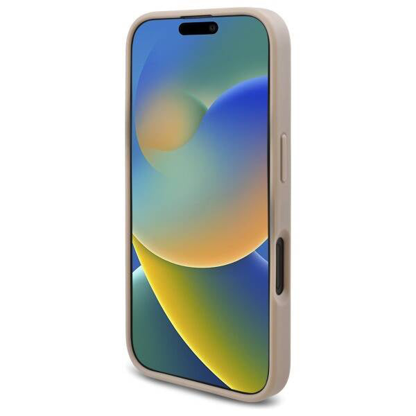 Deksel for Apple iPhone 16, Guess, 4G Triangle Logo, Hvit