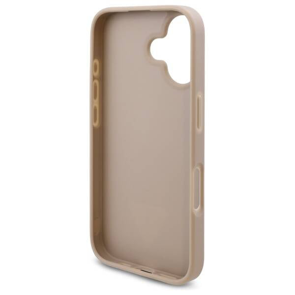 Deksel for Apple iPhone 16, Guess, 4G Triangle Logo, Hvit