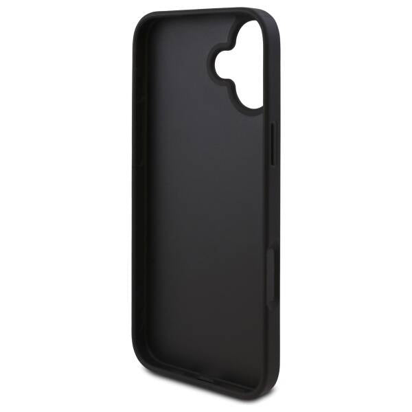 Deksel for Apple iPhone 16, Guess, 4G Triangle Logo, Svart