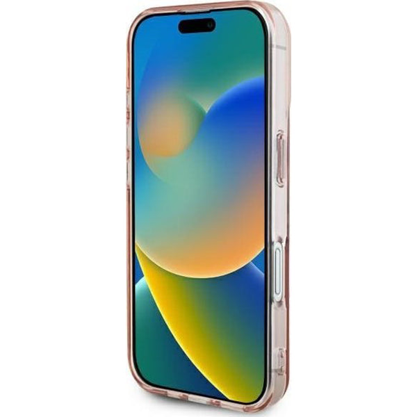 Deksel for Apple iPhone 16, Guess, IML Heart, Rosa