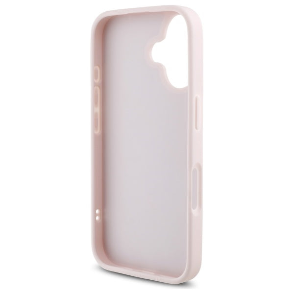 Deksel for Apple iPhone 16, Karl Lagerfeld, Diagonal Quilted Script, Rosa