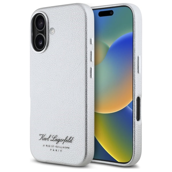 Deksel for Apple iPhone 16, Karl Lagerfeld, RSG, Grå