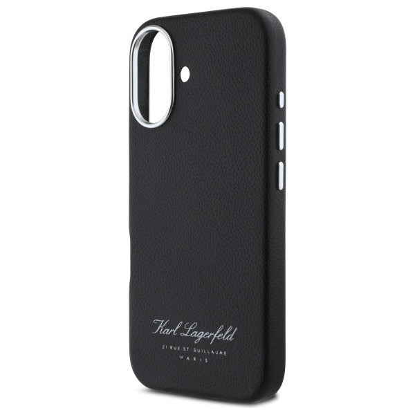 Deksel for Apple iPhone 16, Karl Lagerfeld, RSG, Svart