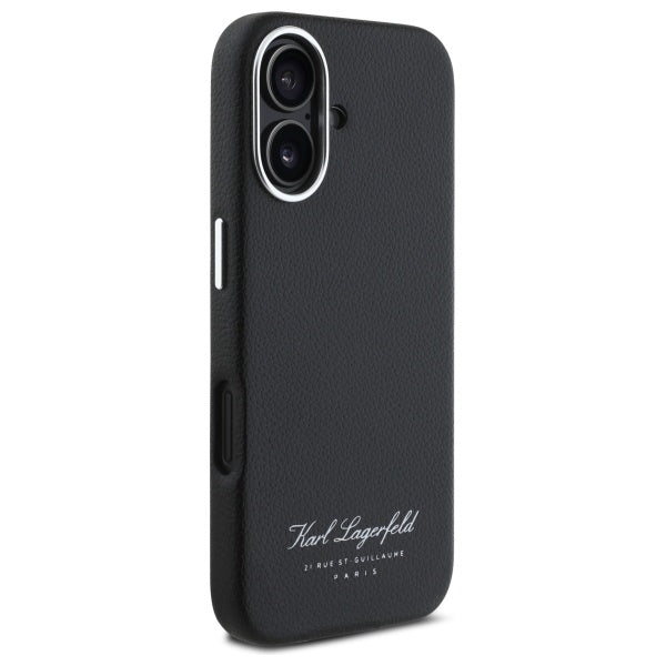 Deksel for Apple iPhone 16, Karl Lagerfeld, RSG, Svart
