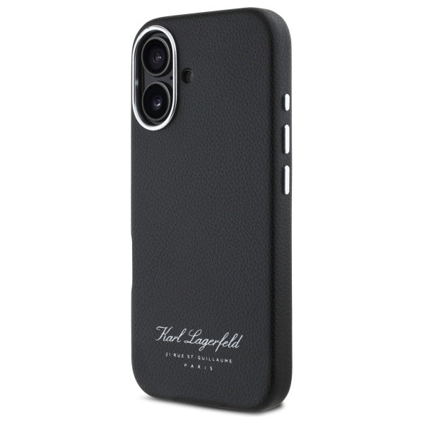 Deksel for Apple iPhone 16, Karl Lagerfeld, RSG, Svart