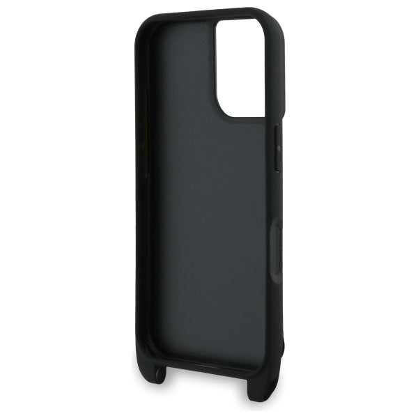 Deksel for Apple iPhone 16, Karl Lagerfeld, Saffiano Crossbody Metal Pin Karl & Choupette, Hvit