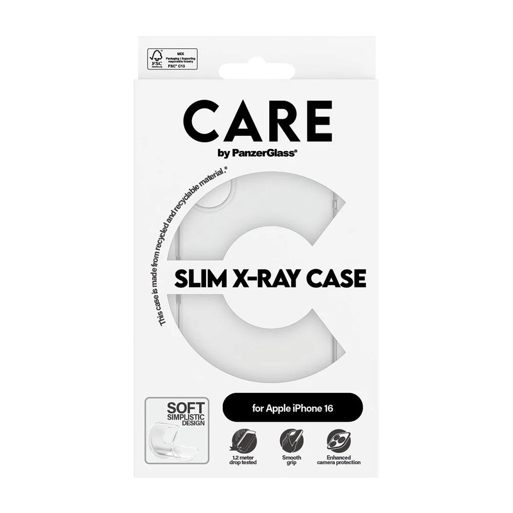 Deksel for Apple iPhone 16, PanzerGlass, Care Fashionable, Gjennomsiktig