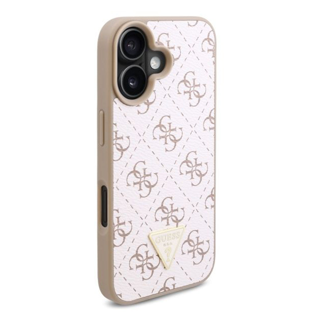 Deksel for Apple iPhone 16 Plus, Guess, 4G Triangle Logo, Hvit