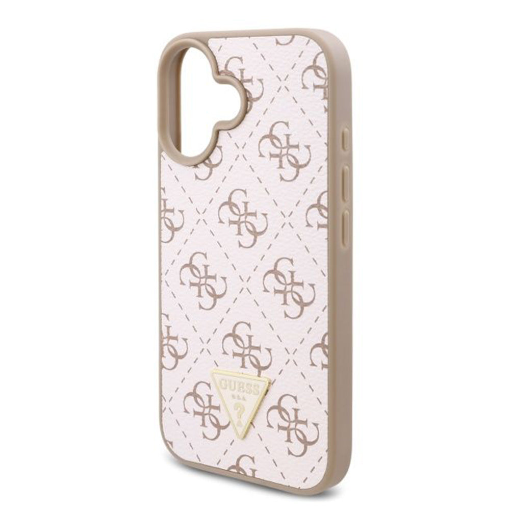 Deksel for Apple iPhone 16 Plus, Guess, 4G Triangle Logo, Hvit