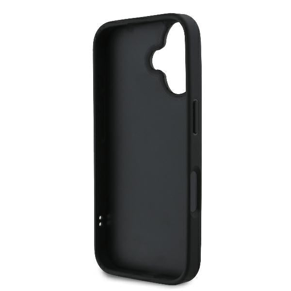 Deksel for Apple iPhone 16 Plus, Karl Lagerfeld, Diagonal Quilted Script, Svart