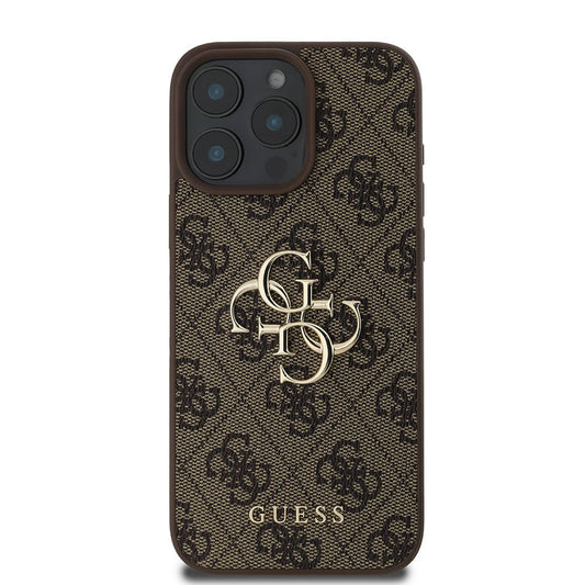 Deksel for Apple iPhone 16 Pro, Guess, 4G Big Logo, Brun