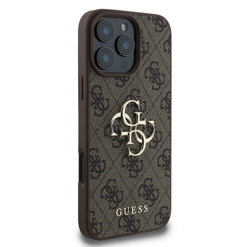 Deksel for Apple iPhone 16 Pro, Guess, 4G Big Logo, Brun