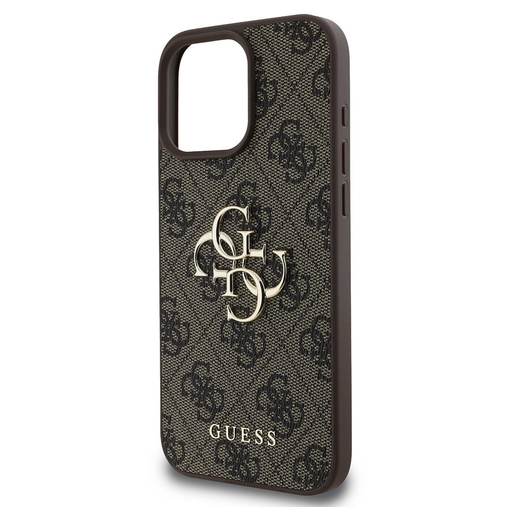 Deksel for Apple iPhone 16 Pro, Guess, 4G Big Logo, Brun
