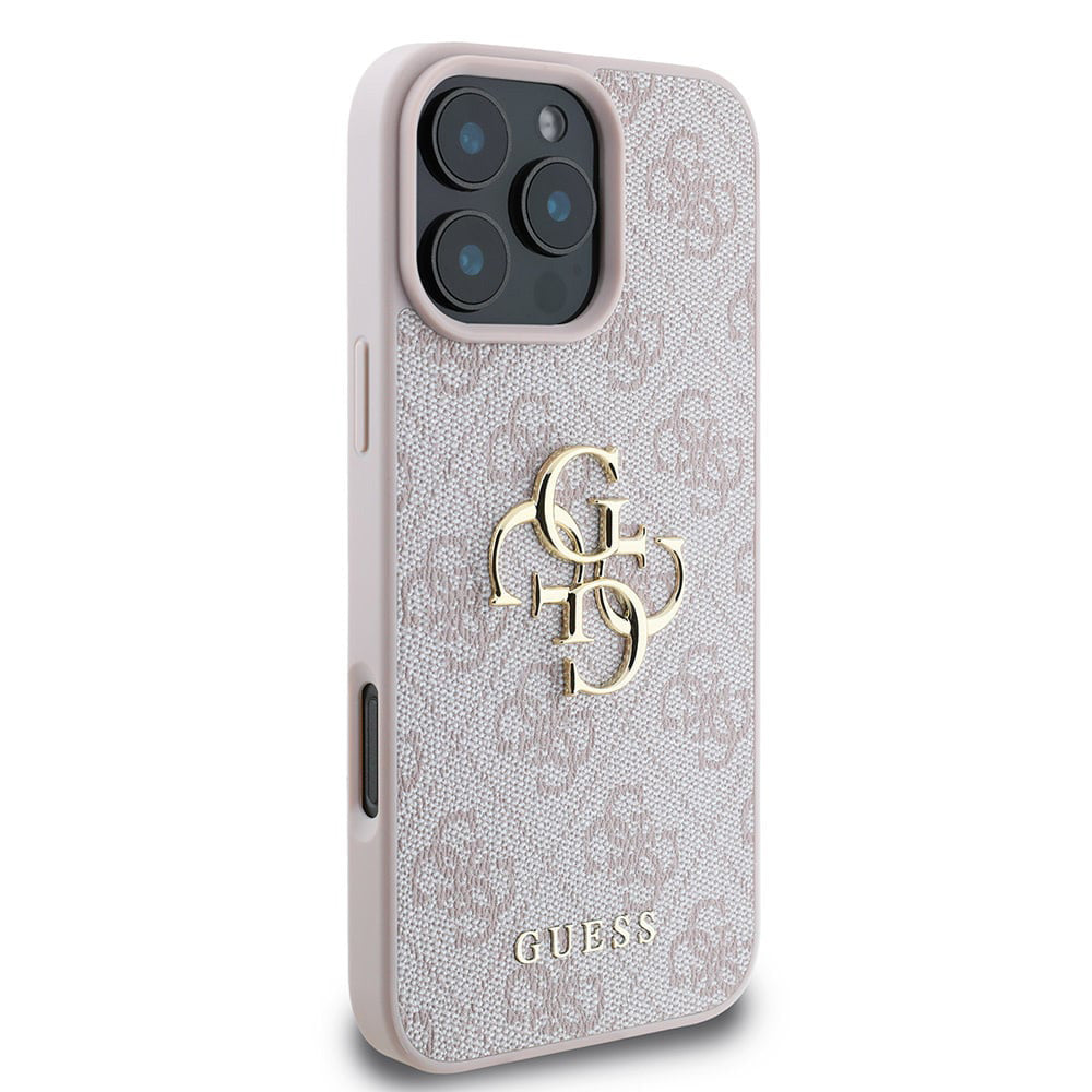 Deksel for Apple iPhone 16 Pro, Guess, 4G Big Logo, Rosa