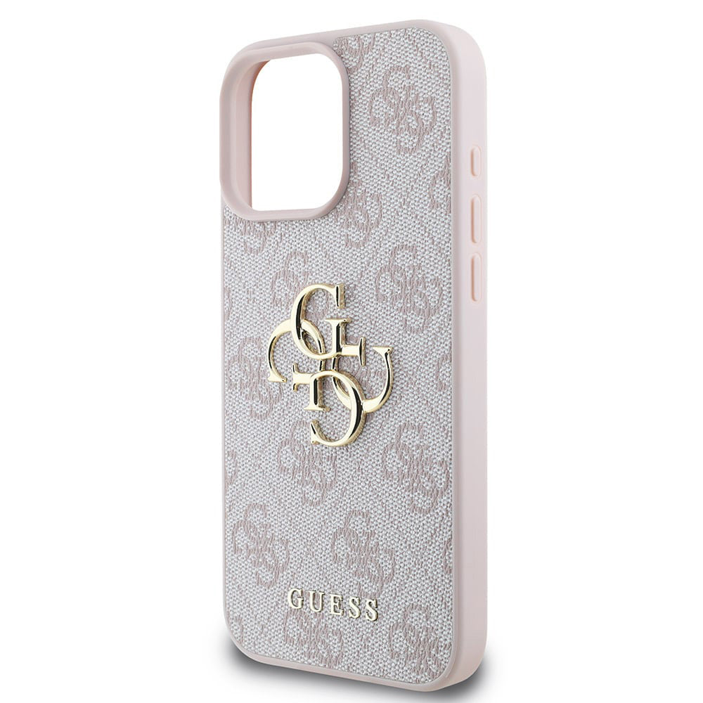 Deksel for Apple iPhone 16 Pro, Guess, 4G Big Logo, Rosa