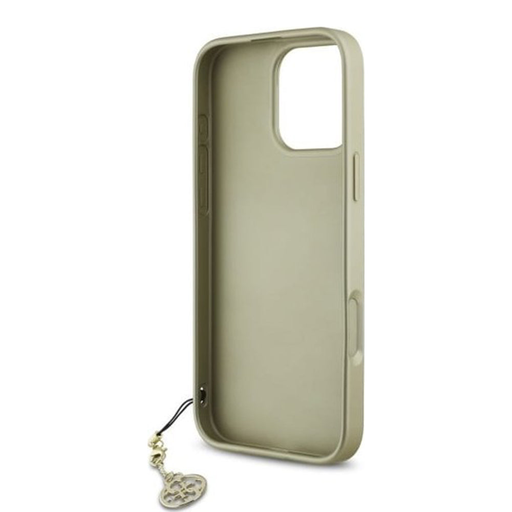 Deksel for Apple iPhone 16 Pro, Guess, 4G Charm, Brun