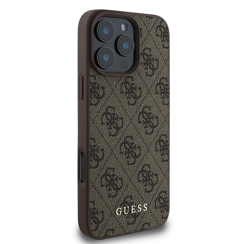 Deksel for Apple iPhone 16 Pro, Guess, 4G Classic, Brun