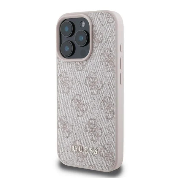 Deksel for Apple iPhone 16 Pro, Guess, 4G Classic, Rosa