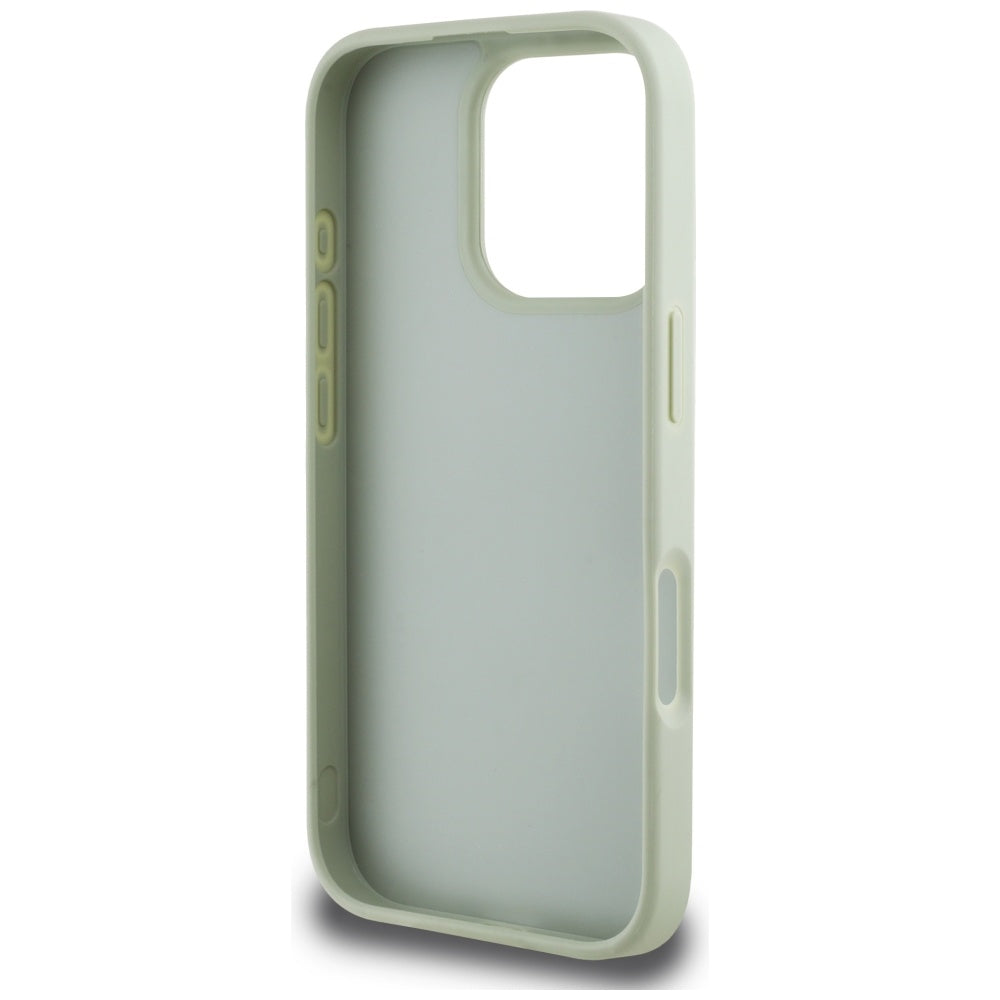 Deksel for Apple iPhone 16 Pro, Guess, Grained Big 4G Logo Small Classic Logo, Grønn