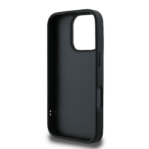 Deksel for Apple iPhone 16 Pro, Karl Lagerfeld, Diagonal Quilted Script, Svart