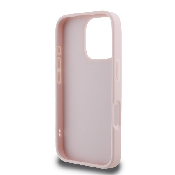 Deksel for Apple iPhone 16 Pro, Karl Lagerfeld, Diagonal Quilted Script, Rosa