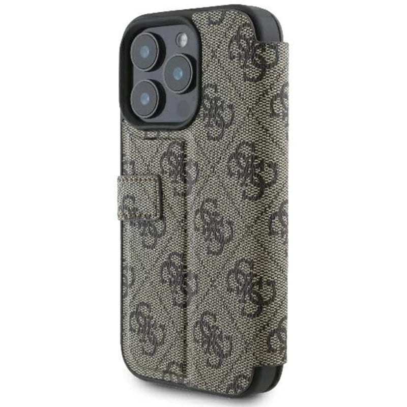Deksel for Apple iPhone 16 Pro Max, Guess, 4G Book, Brun