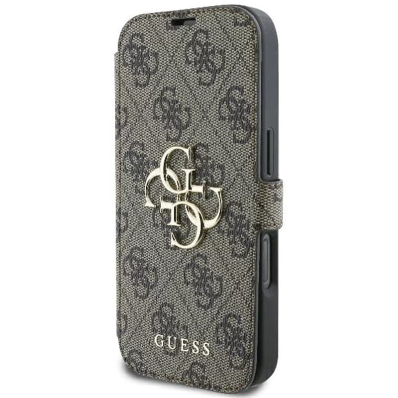 Deksel for Apple iPhone 16 Pro Max, Guess, 4G Book, Brun