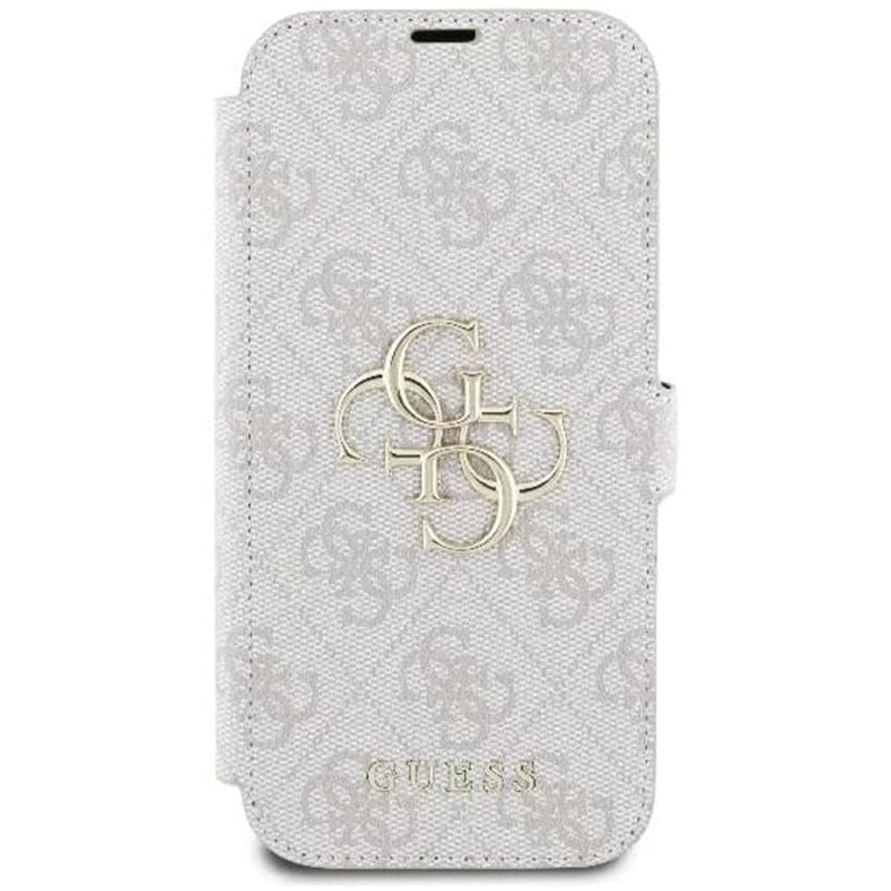 Deksel for Apple iPhone 16 Pro Max, Guess, 4G Book, Rosa