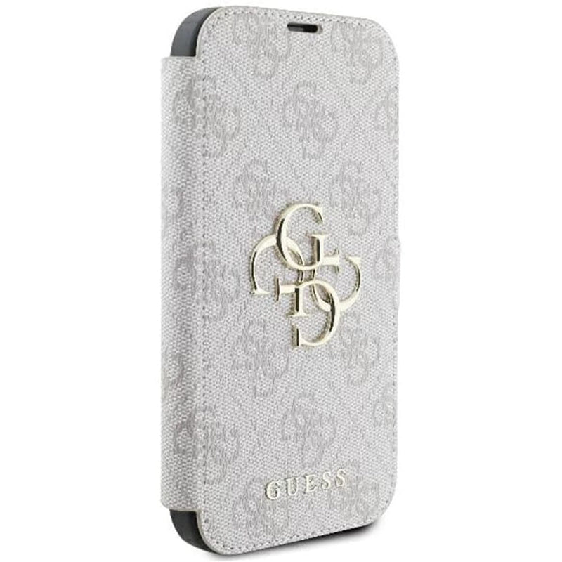 Deksel for Apple iPhone 16 Pro Max, Guess, 4G Book, Rosa